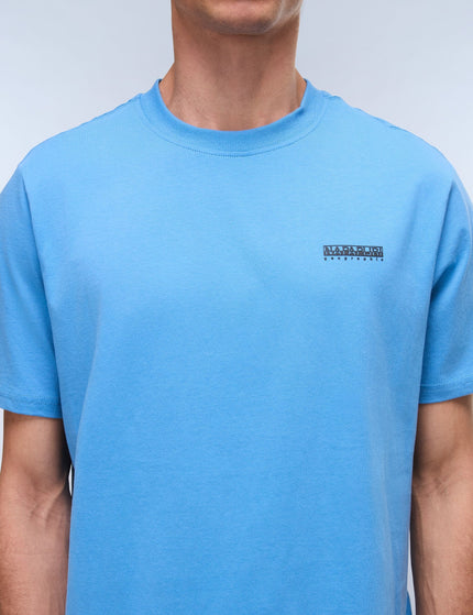 Napapijri Small Box Short Sleeve T-Shirt - Blue Jasperimages3- The Sports Edit
