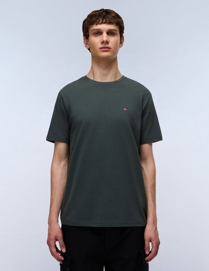 Napapijri Salis Jersey Short Sleeve T-Shirt - Green Urbanimages1- The Sports Edit