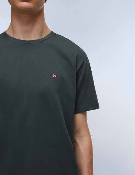 Napapijri Salis Jersey Short Sleeve T-Shirt - Green Urbanimages3- The Sports Edit