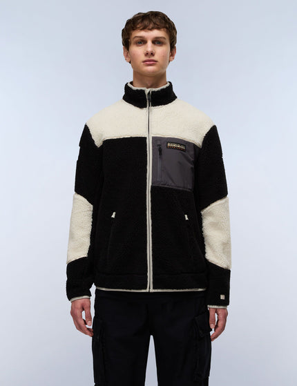 Napapijri Yupik Full-Zip Fleece - Black/Whiteimages1- The Sports Edit