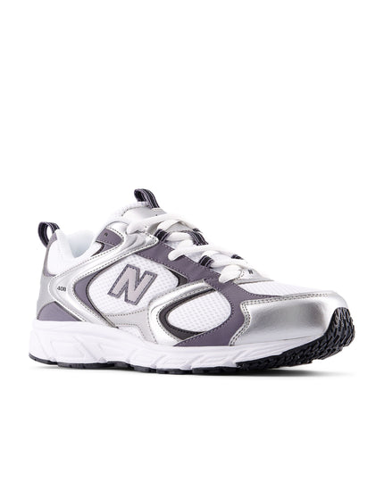 New Balance 408 Shoes - White/Silver Metallic/Neptune Greyimages2- The Sports Edit