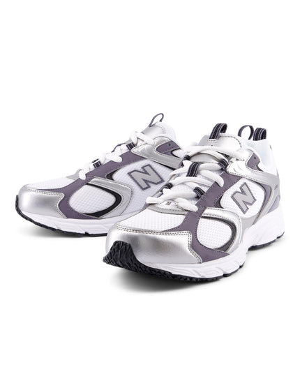 New Balance 408 Shoes - White/Silver Metallic/Neptune Greyimages6- The Sports Edit