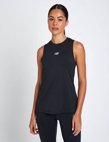 New Balance Jacquard Slim Tank - Blackimage1- The Sports Edit