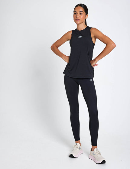 New Balance Jacquard Slim Tank - Blackimage4- The Sports Edit