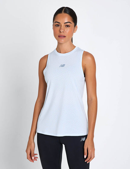 New Balance Jacquard Slim Tank - Ice Blueimage1- The Sports Edit