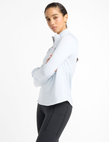 New Balance Athletics Heat Grid 1/2 Zip - Ice Blueimage2- The Sports Edit