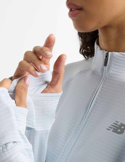 New Balance Athletics Heat Grid 1/2 Zip - Ice Blueimages6- The Sports Edit
