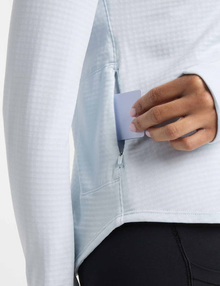 New Balance Athletics Heat Grid 1/2 Zip - Ice Blueimage7- The Sports Edit
