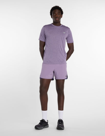 New Balance Athletics T-Shirt - Candied Violet Heather/Slate Greyimages6- The Sports Edit