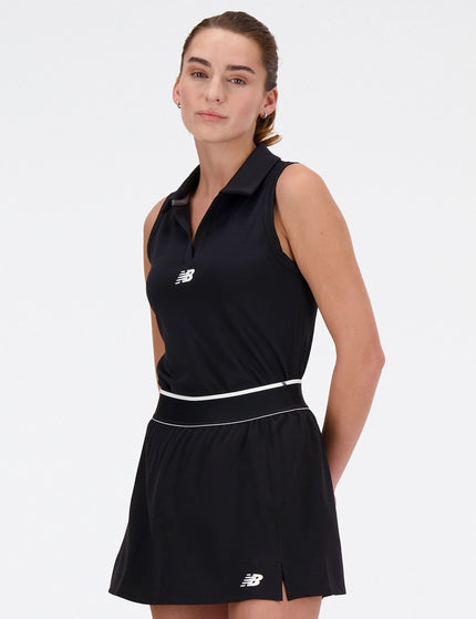 New Balance Collared Tournament Tank - Blackimage1- The Sports Edit