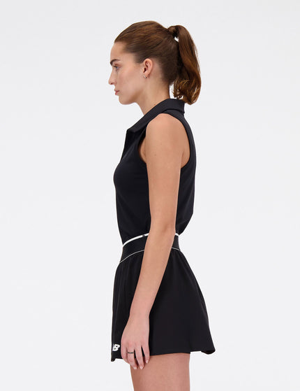 New Balance Collared Tournament Tank - Blackimage2- The Sports Edit