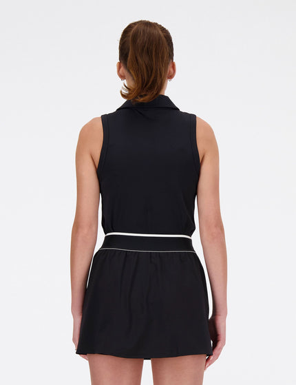 New Balance Collared Tournament Tank - Blackimage3- The Sports Edit