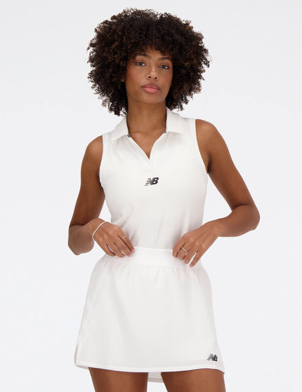 New Balance Collared Tournament Tank - Whiteimage1- The Sports Edit