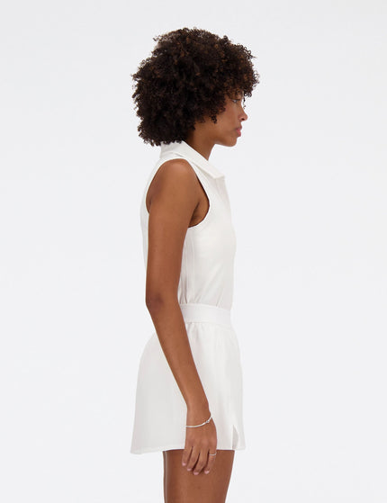 New Balance Collared Tournament Tank - Whiteimage2- The Sports Edit