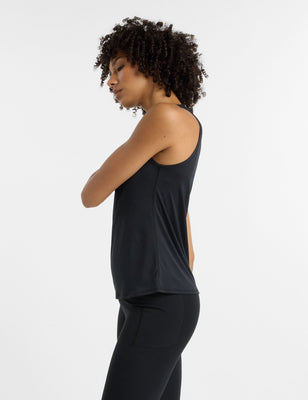 Jacquard Slim Tank - Black