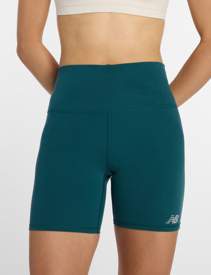 New Balance NB Harmony High Waisted Short 6" - Medusa Greenimages4- The Sports Edit