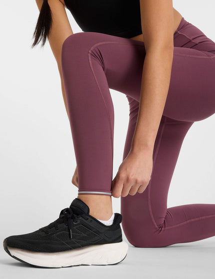 New Balance NB Sleek High Waisted Legging 27" - Faded Plumimage6- The Sports Edit