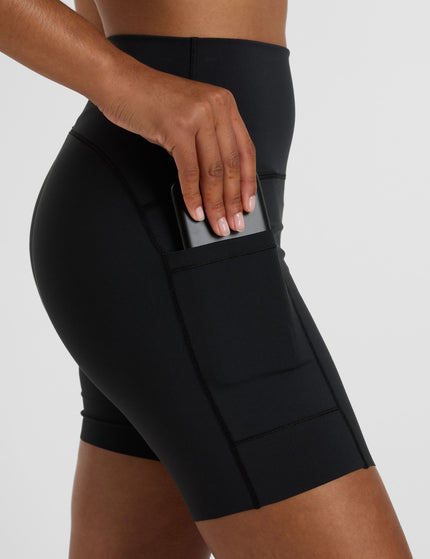 New Balance NB Sleek Pocket High Waisted Short 6" - Blackimages5- The Sports Edit