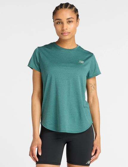 New Balance Sport Core Heather T-Shirt - New Spruce Heatherimages1- The Sports Edit
