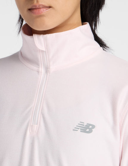 New Balance Sport Essentials Space Dye 1/4 Zip - Pink Saltimages4- The Sports Edit