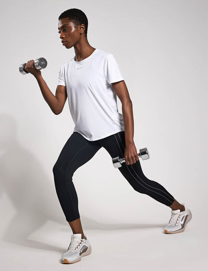 Nike One Classic Dri-FIT Short-Sleeve Top - White/Blackimages4- The Sports Edit