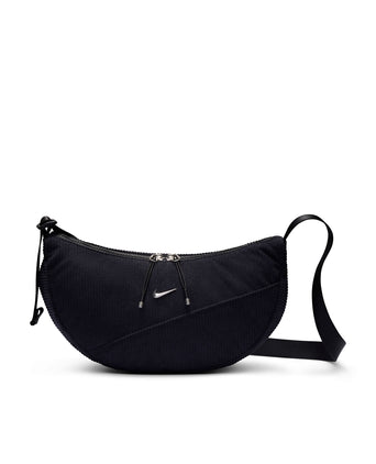 Crescent Crossbody Bag - Black/Silver