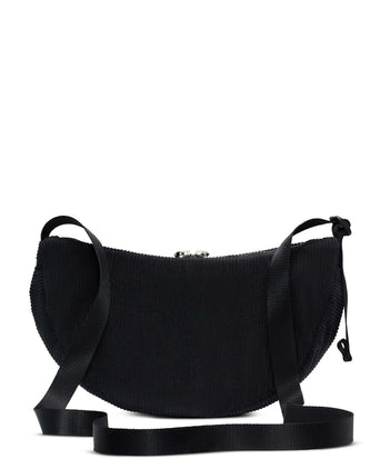 Crescent Crossbody Bag - Black/Silver