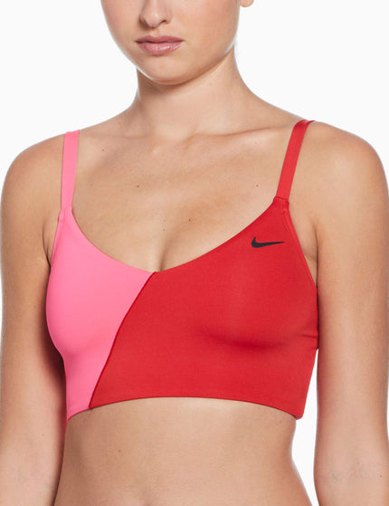 Nike Swim Colour Block V-Neck Midkini - University Redimage1- The Sports Edit