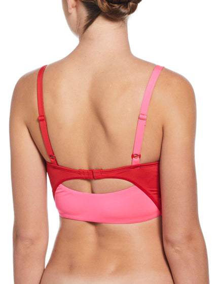 Nike Swim Colour Block V-Neck Midkini - University Redimage2- The Sports Edit