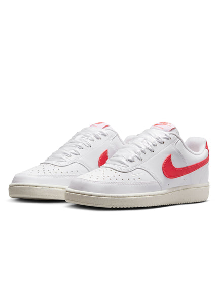Nike Court Vision Low Next Nature Shoes - White/Magic Ember/Sailimage2- The Sports Edit