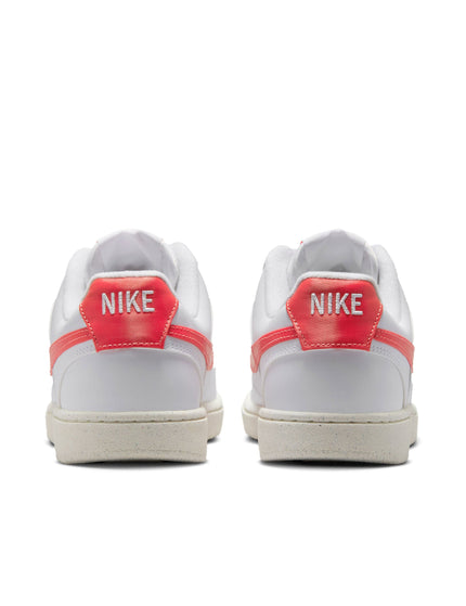 Nike Court Vision Low Next Nature Shoes - White/Magic Ember/Sailimage3- The Sports Edit