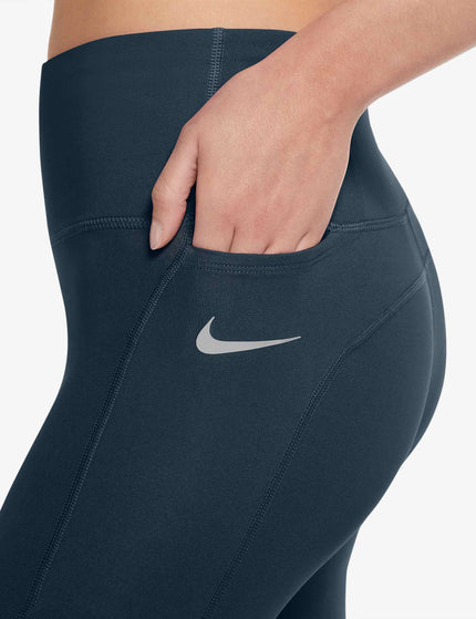 Nike Epic Fast Pocket Running Leggings - Armory Navy/Reflective Silverimage3- The Sports Edit