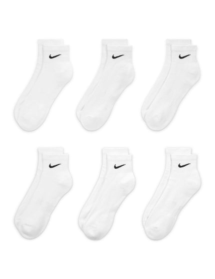Nike Everyday Cushioned Training Ankle Socks (6 Pairs) - White/Blackimages2- The Sports Edit