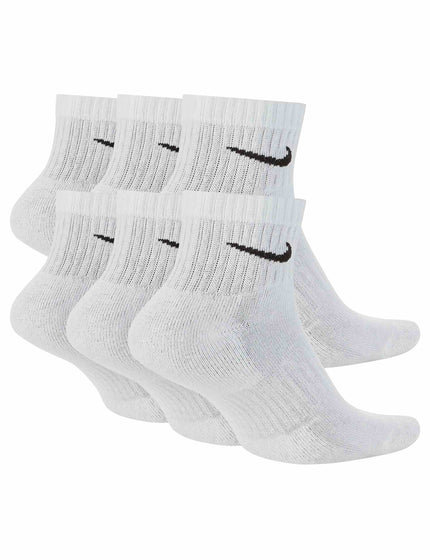 Nike Everyday Cushioned Training Ankle Socks (6 Pairs) - White/Blackimages4- The Sports Edit