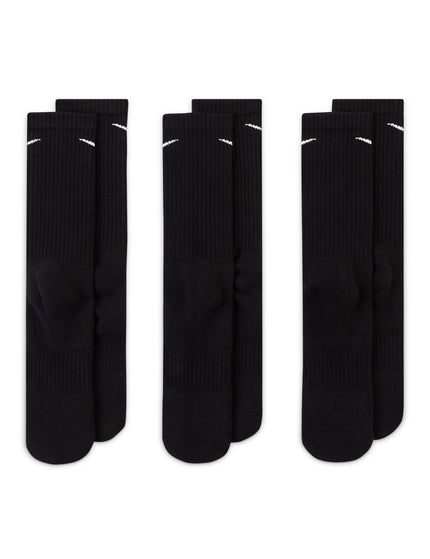 Nike Everyday Cushioned Training Crew Socks (3 Pairs) - Black/Whiteimage3- The Sports Edit