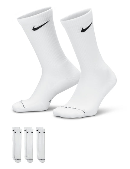 Nike Everyday Elevated Crew Socks (3 Pairs) - Whiteimages3- The Sports Edit