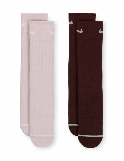 Nike Everyday Wool Cushioned Crew Socks (2 Pairs) - Pink/Redimage1- The Sports Edit