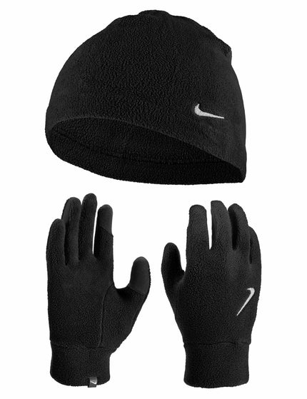 Nike Fleece Hat and Glove Set - Black/Whiteimage1- The Sports Edit