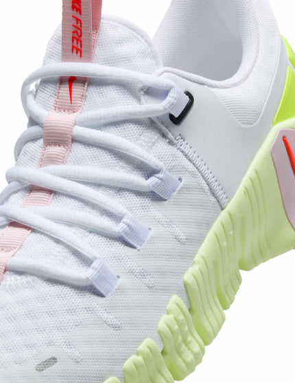 Nike Free Metcon 5 Shoes - White/Bright Crimson/Barely Voltimage6- The Sports Edit