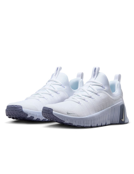 Nike Free Metcon 6 Shoes - White/Metallic Silver/Half Blueimages2- The Sports Edit