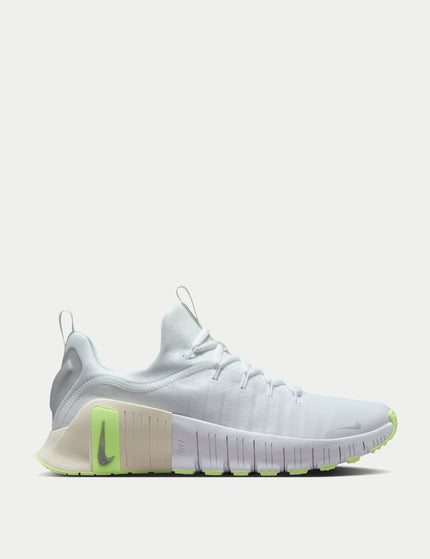 Nike Free Metcon 6 Shoes - White/Metallic Silver/Barely Volt/Sailimage1- The Sports Edit