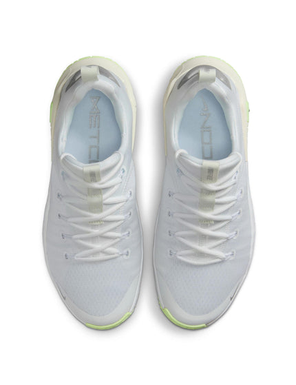 Nike Free Metcon 6 Shoes - White/Metallic Silver/Barely Volt/Sailimage4- The Sports Edit