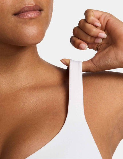 Nike Indy High Support Sports Bra - White/Stone Mauveimage4- The Sports Edit
