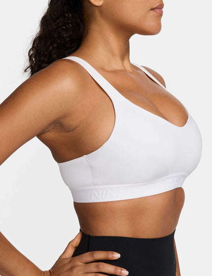 Nike Indy High Support Sports Bra - White/Stone Mauveimage3- The Sports Edit