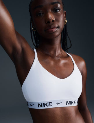 Indy Light Support Sports Bra - White/Black