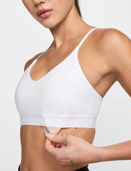 Nike Indy Light Support Sports Bra - White/Stone Mauveimage5- The Sports Edit