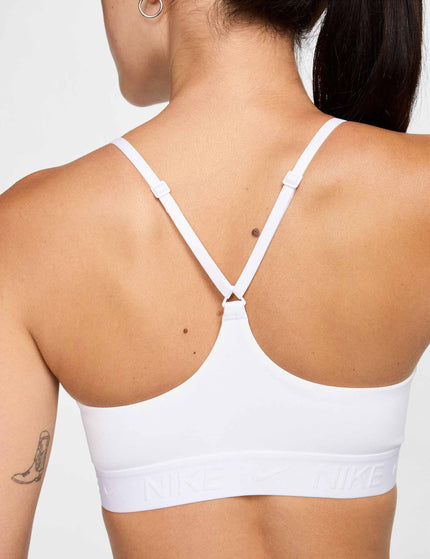 Nike Indy Light Support Sports Bra - White/Stone Mauveimage4- The Sports Edit