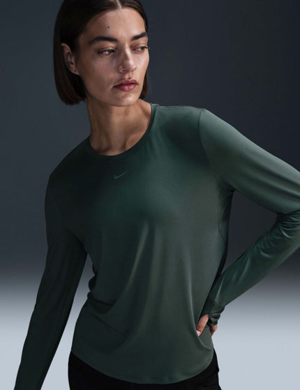 Nike One Classic Dri-FIT Long-Sleeve Top - Vintage Green/Blackimage2- The Sports Edit