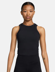 ★ Nike★ One Fitted Dry Fit Crop Tank Top W White Black FN Nike One Fitted Dri-FIT Cropped Tank Top - Women's - Als.com