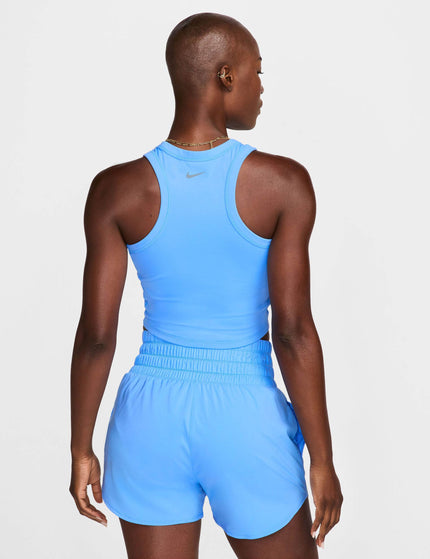 Nike One Fitted Dri-FIT Cropped Tank Top - University Blue/Blackimage2- The Sports Edit